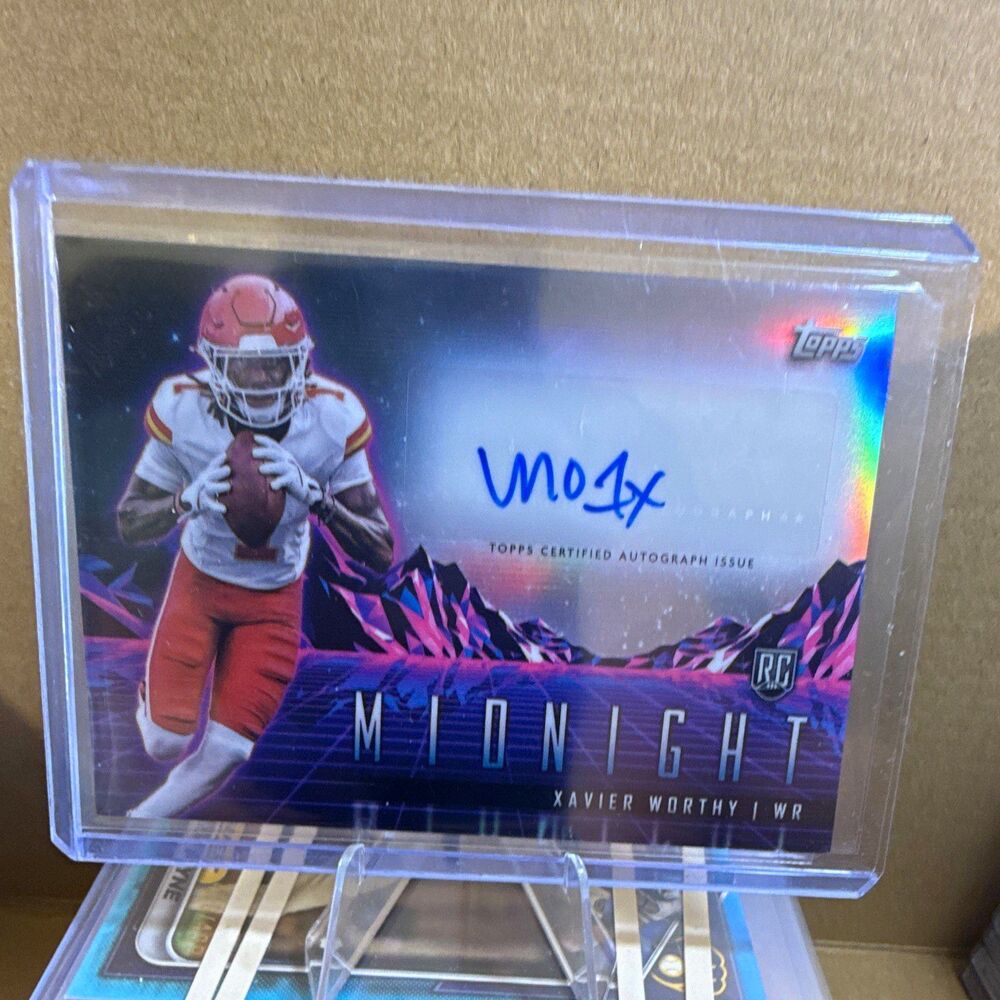 2024 Topps Midnight Rookie Horizon Signatures Xavier Worthy #RHS-XW RC Auto